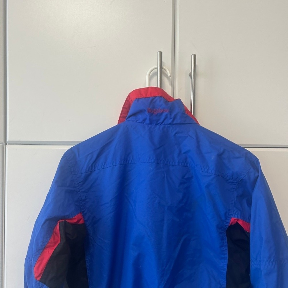 Vintage Columbia Youth Medium Blue Red Windbreaker Jacket Full Zip Sportswear - Picture 12 of 15